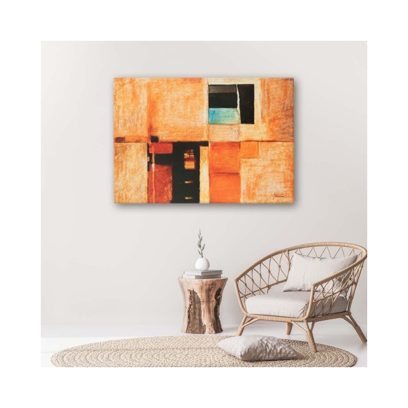 Bild - Geometrische Komposition in Ziegelsteinfarbe | Feeby