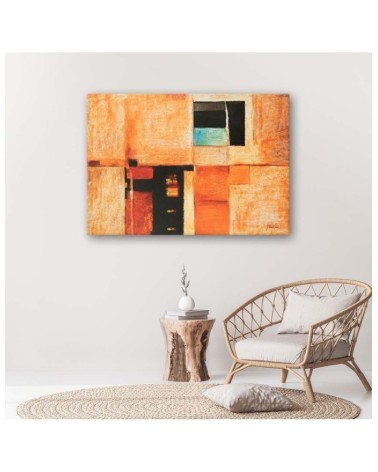 Bild - Geometrische Komposition in Ziegelsteinfarbe | Feeby