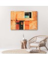 Modny obraz na ścianę - Geometryczna kompozycja w kolorze orange