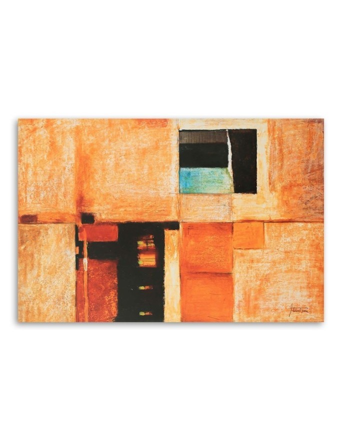 Modny obraz na ścianę - Geometryczna kompozycja w kolorze orange