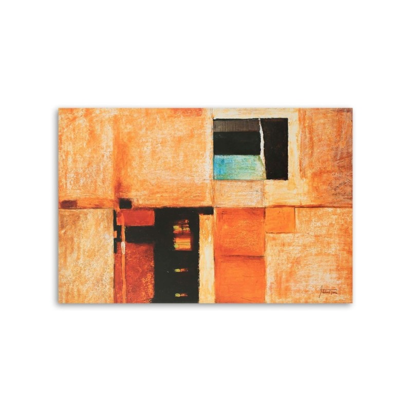 Bild - Geometrische Komposition in Ziegelsteinfarbe | Feeby