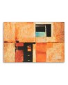 Modny obraz na ścianę - Geometryczna kompozycja w kolorze orange