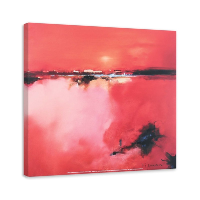 Wandbild für Wohnzimmer - Rote Ansicht eines Dorfes | Feeby