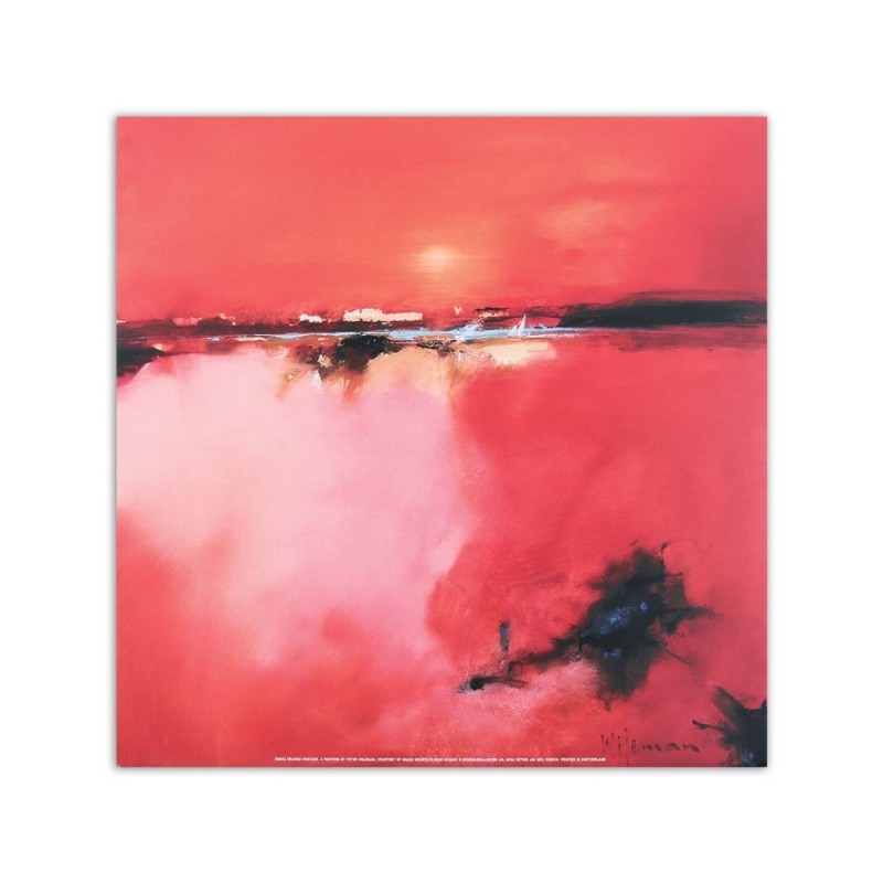 Wandbild für Wohnzimmer - Rote Ansicht eines Dorfes | Feeby