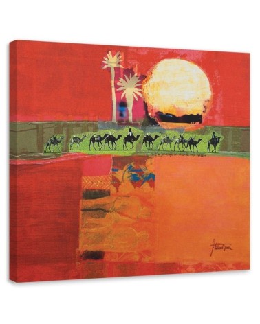 Leinwandbild modern - Ägyptische Kamelreise | Feeby