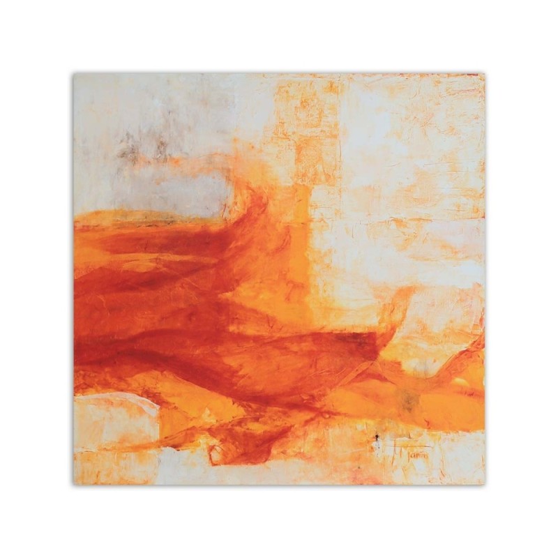 Leinwandbild - Orangefarbenes Aquarellmuster | Feeby