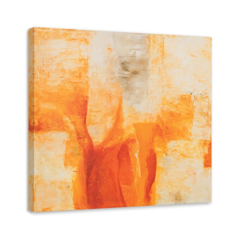 Leinwandbild - Orangefarbenes Muster von unten nach oben | Feeby