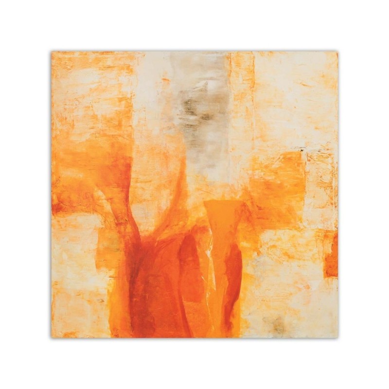 Leinwandbild - Orangefarbenes Muster von unten nach oben | Feeby