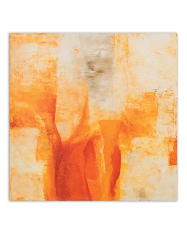 Leinwandbild - Orangefarbenes Muster von unten nach oben | Feeby