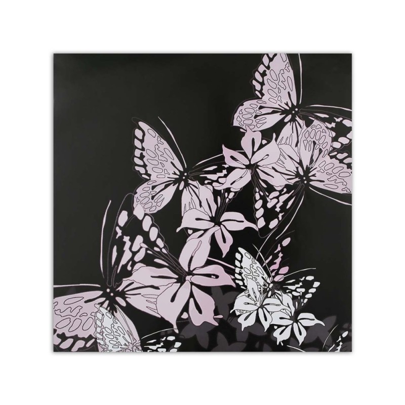 Leinwandbild - Leuchtend rosa Schmetterlinge | Feeby