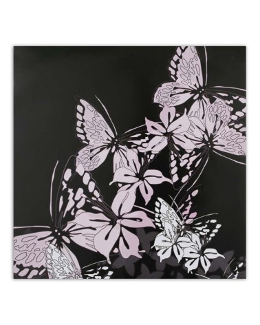 Leinwandbild - Leuchtend rosa Schmetterlinge | Feeby