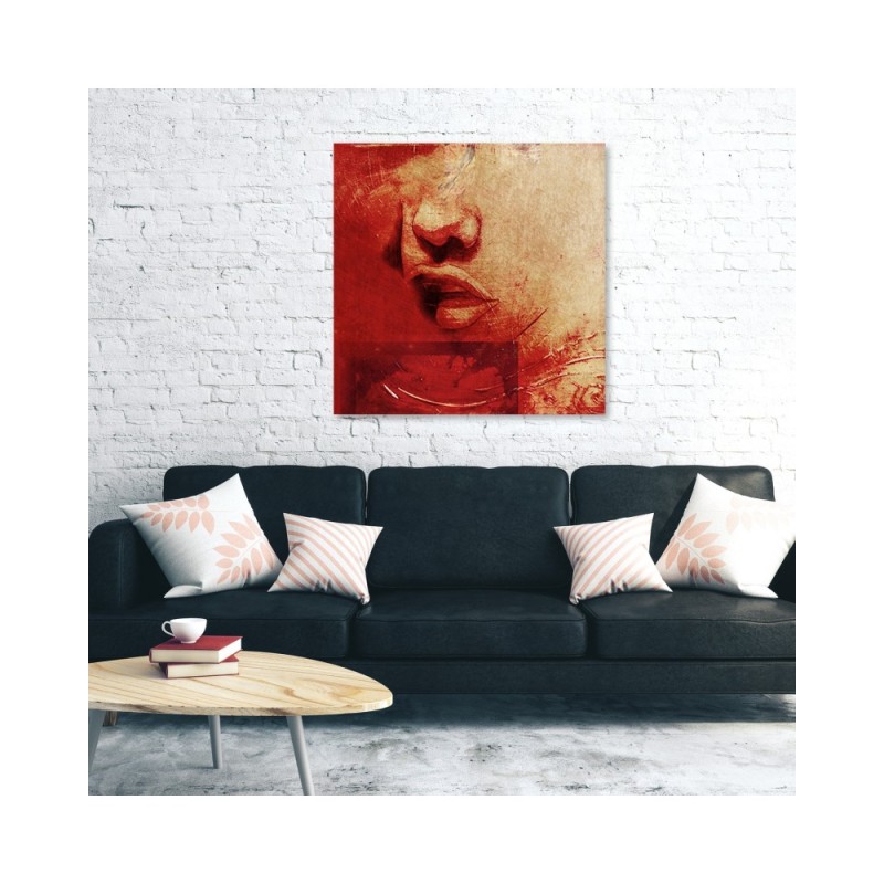 Modernes Wandbild - Menschen - Rot | Feeby