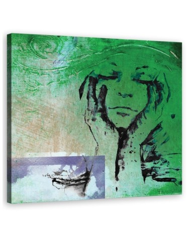 Print Canvas prints - Portrait of a girl in green. High quality  | FEEBY