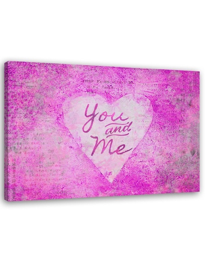 Obraz różowy nowoczesny - Napis You and Me  Andrea Haase