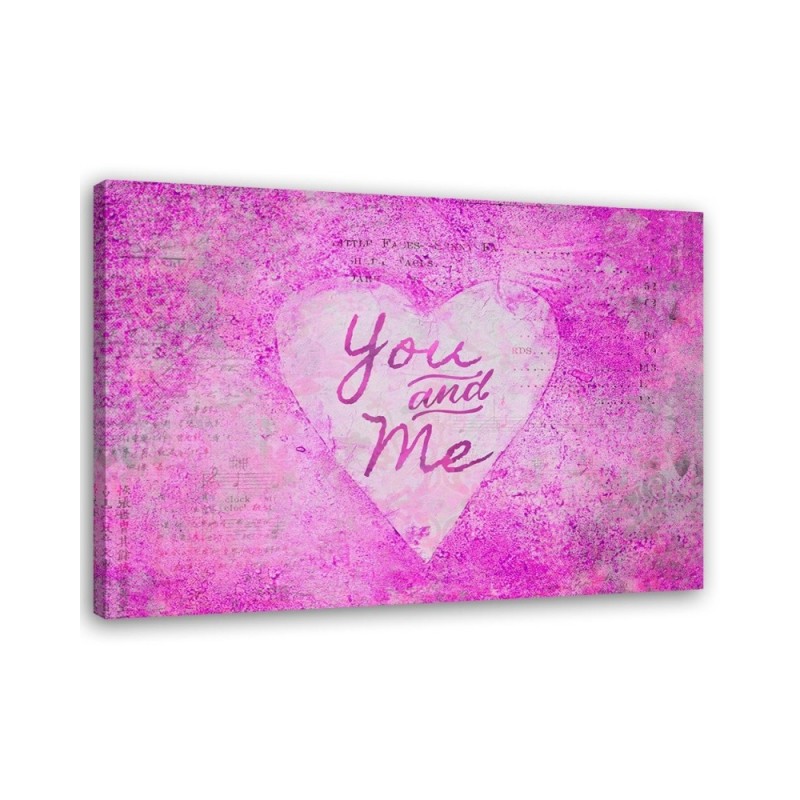 Obraz różowy nowoczesny - Napis You and Me  Andrea Haase