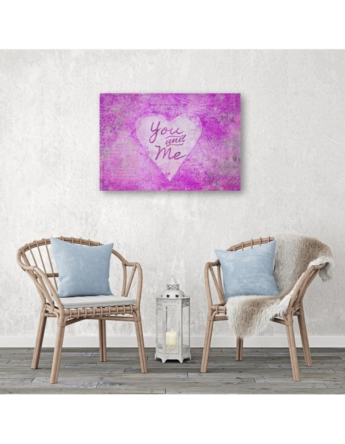 Obraz różowy nowoczesny - Napis You and Me  Andrea Haase
