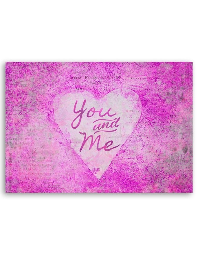 Obraz różowy nowoczesny - Napis You and Me  Andrea Haase