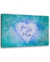 Obraz nowoczesny turkusowy - Napis You and Me  Andrea Haase