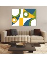 Paintings Canvas abstract modern - Geometric shapes for a room | FEEBY