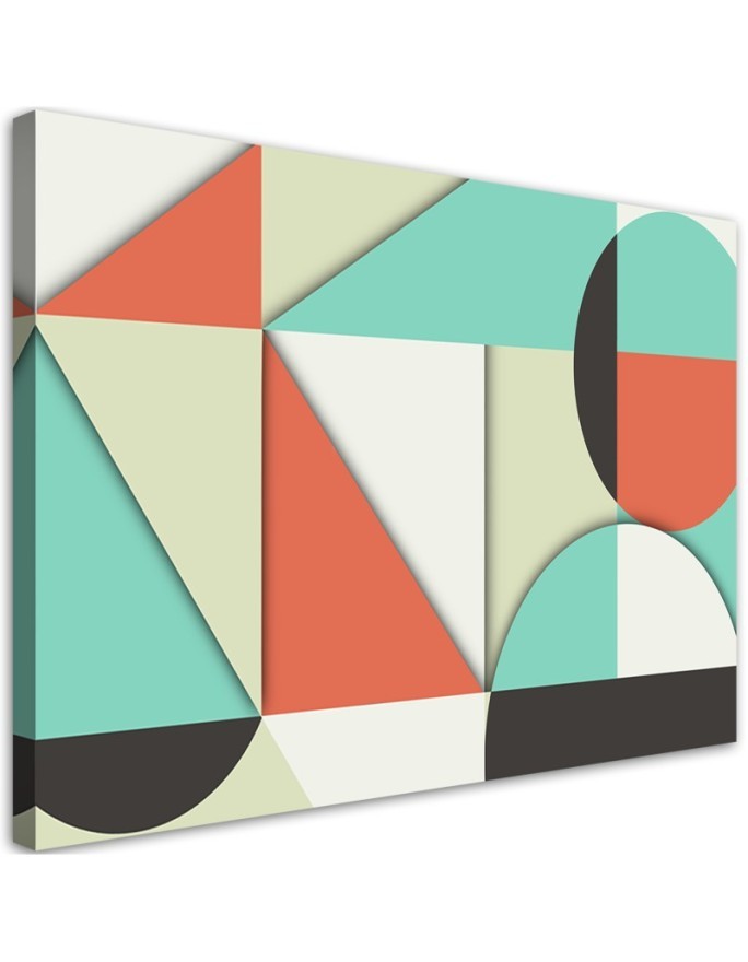 Krajobraz z figur geometrycznych - Abstrakcja do salonu na ścianę
