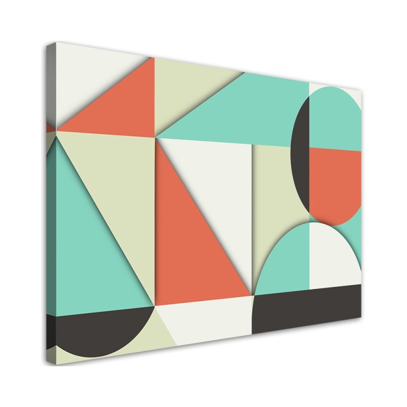 Krajobraz z figur geometrycznych - Abstrakcja do salonu na ścianę