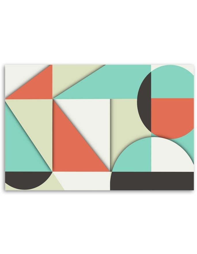 Krajobraz z figur geometrycznych - Abstrakcja do salonu na ścianę