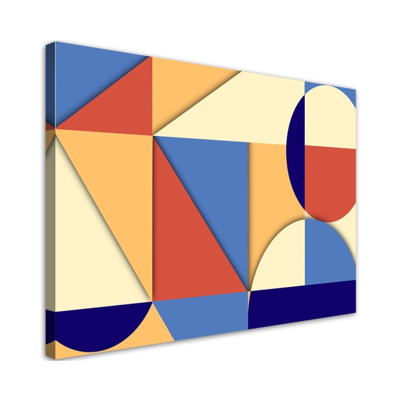 Wandbild für Wohnzimmer - Geometrische Abstraktionsformen | Feeby