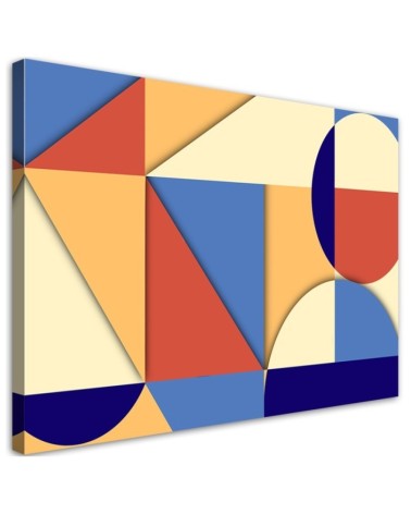 Wandbild für Wohnzimmer - Geometrische Abstraktionsformen | Feeby