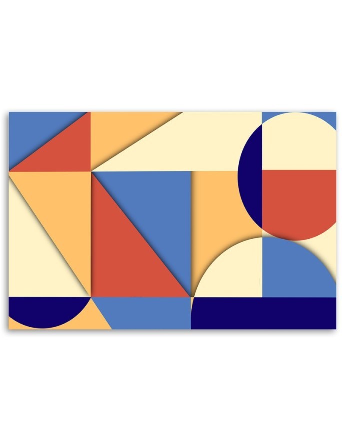 Obraz drukowany na płótnie - Geometryczne kształty abstrakcja
