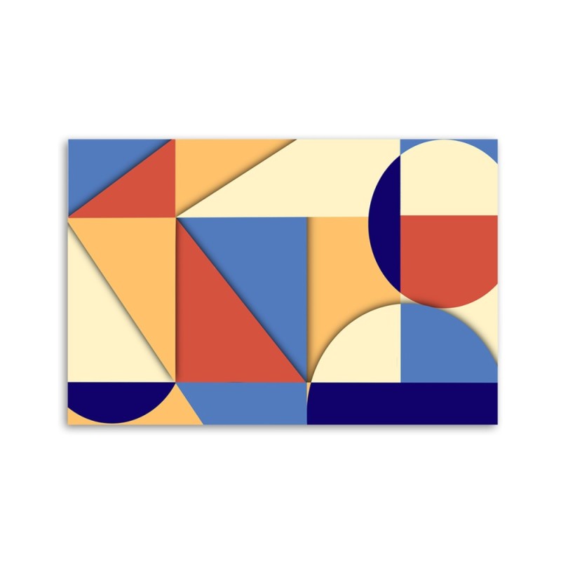 Wandbild für Wohnzimmer - Geometrische Abstraktionsformen | Feeby