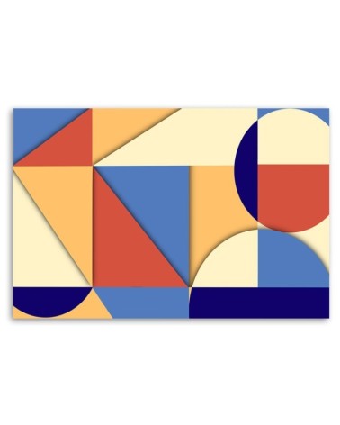 Wandbild für Wohnzimmer - Geometrische Abstraktionsformen | Feeby