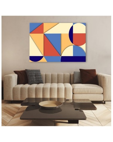 Wandbild für Wohnzimmer - Geometrische Abstraktionsformen | Feeby