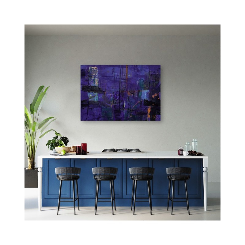 Leinwanddruck - Lila handgemalte Abstraktion | Feeby