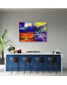 Canvas prints for boy's room - Colourful hand-painted abstract | FEEBY