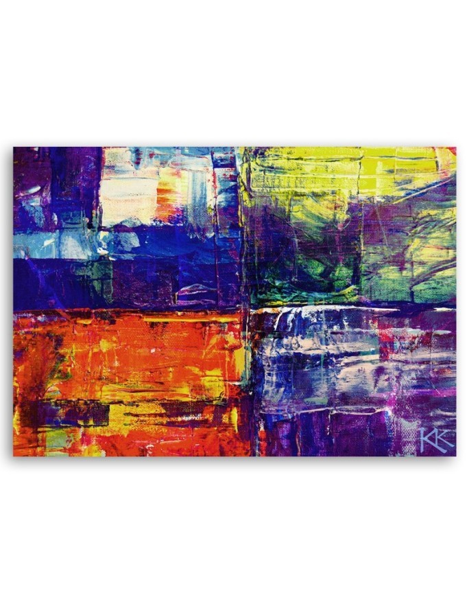 Canvas prints for boy's room - Colourful hand-painted abstract | FEEBY