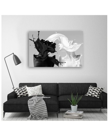 Leinwandbild - Kaffee und Milch Paar Liebe | Feeby