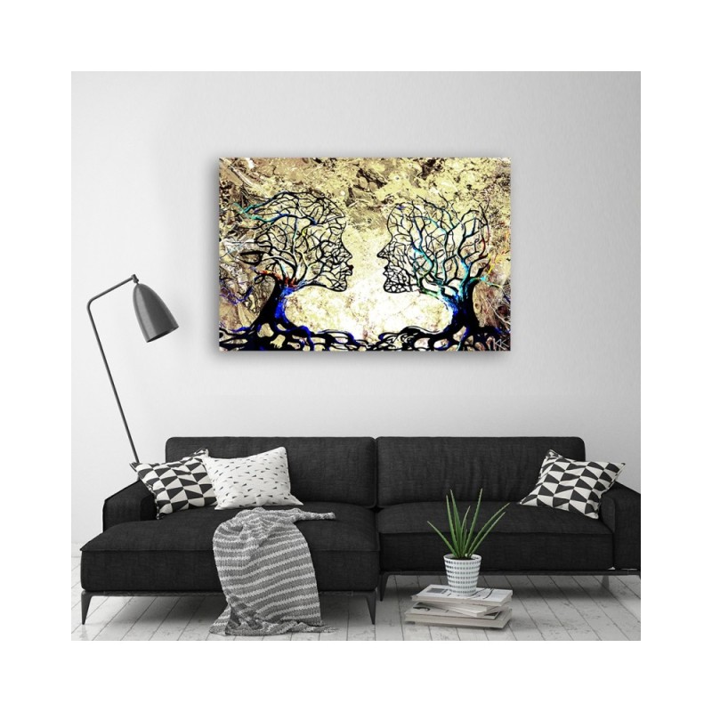 Leinwanddruck - Kussbaum Liebe Abstraktion | Feeby