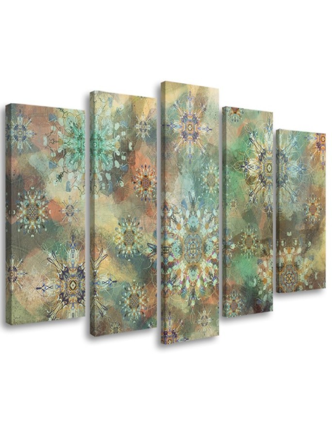 Colourful paintings for living room - Mosaic of stars | FEEBY