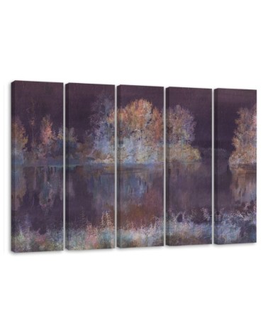 Living room wall painting - Lake view landscape | FEEBY
