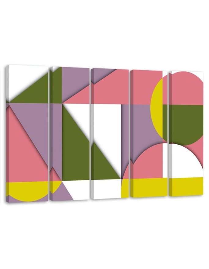 Wandbild für Wohnzimmer - Geometrische Abstraktionsformen | Feeby