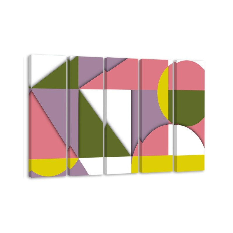 Wandbild für Wohnzimmer - Geometrische Abstraktionsformen | Feeby