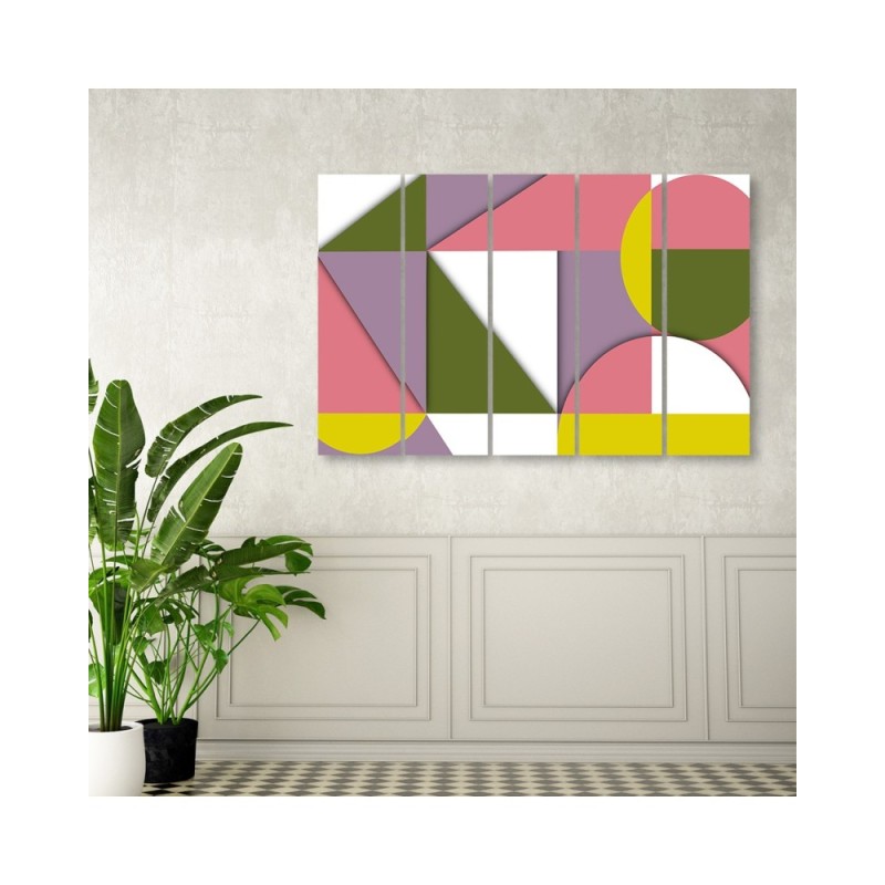 Wandbild für Wohnzimmer - Geometrische Abstraktionsformen | Feeby