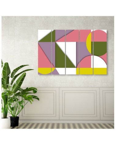 Wandbild für Wohnzimmer - Geometrische Abstraktionsformen | Feeby