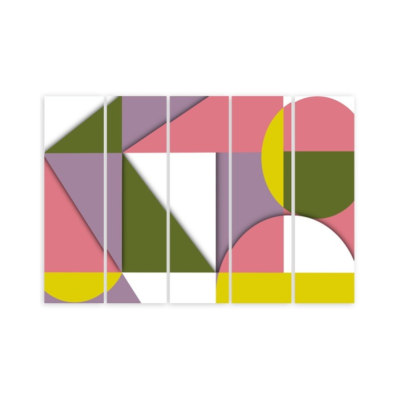 Wandbild für Wohnzimmer - Geometrische Abstraktionsformen | Feeby
