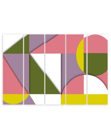 Wandbild für Wohnzimmer - Geometrische Abstraktionsformen | Feeby