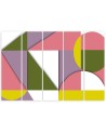 Youth wall art painting - Multicolored Geometric Abstract Shapes | FEEBY