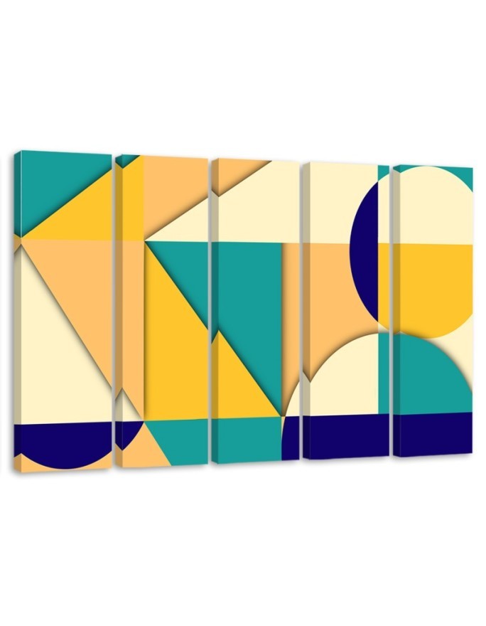 Modernes Wandbild - Geometrische Abstraktionsformen | Feeby