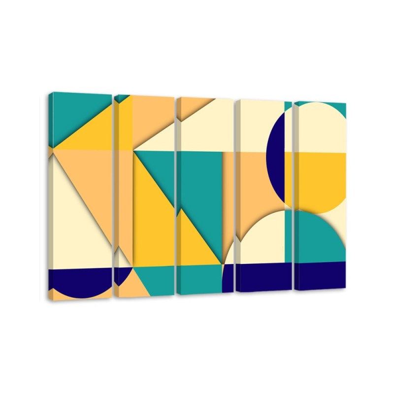 Modernes Wandbild - Geometrische Abstraktionsformen | Feeby