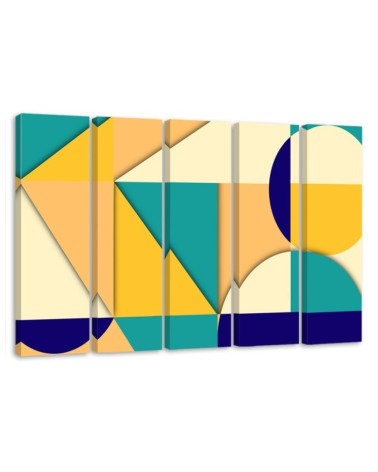 Modernes Wandbild - Geometrische Abstraktionsformen | Feeby