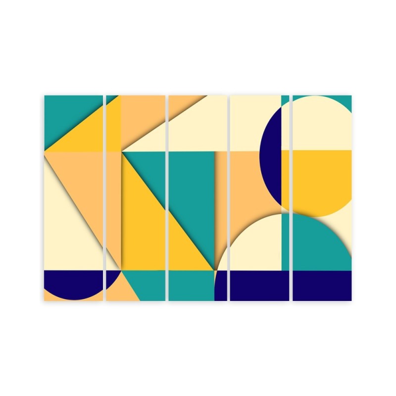 Modernes Wandbild - Geometrische Abstraktionsformen | Feeby